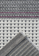 Brighton Multi - Coloured Textured Stripe Indoor Outdoor Rug - Pendle Village Furniture